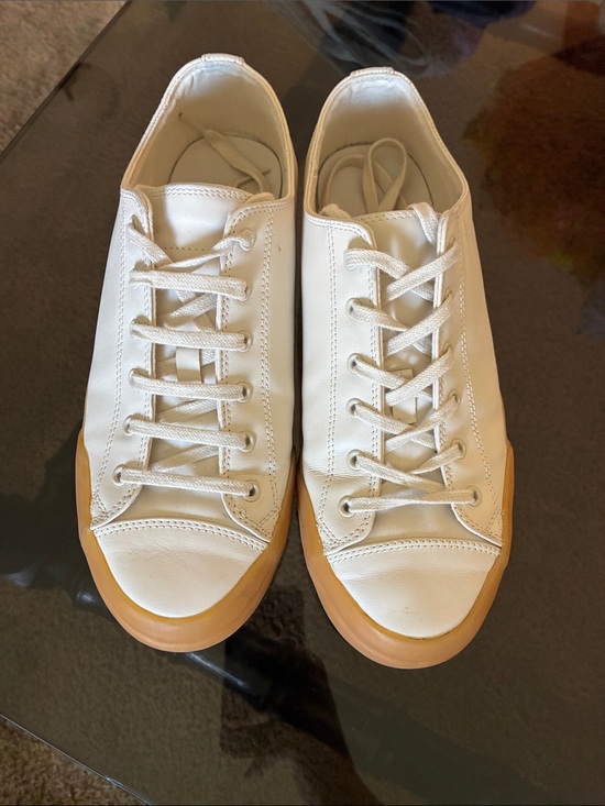 Zara Other - ZARA White Leather Low-Top Sneakers with Gum Sole - Men's